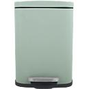 MSV Spirella Poubelle à pédale Akira, 5 l, rectangulaire, acier mat, vert glacé