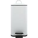 MSV Spirella Poubelle à pédale Erik, 5 l, acier, blanc