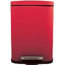 MSV Spirella Treteimer Akira, 5 l, eckig, Stahl matt, rot