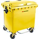 Müllcontainer MGB 1100 FDP, Kunststoff, 1100 l, gelb