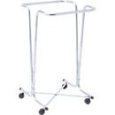 Müllsackträger Mottez, für Müllsäcke mit Volumen 100/110 l, fahrbar, B 450 x T 460 x H 790 mm, Stahlrohr verzinkt, verzinkt