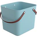 Multibag ALBULA "Classic", 40 Liter, bis 40 kg, Bügelgriffe, Recyclingkunststoff, L 398 x B 355 x H 340 mm, türkis