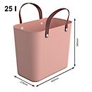 Multibag ALBULA 'Style', 25 Liter, bis 40 kg, ergonomische Griffe, Recyclingkunststoff, L 400 x B 235 x H 340 mm, rosa