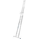 Multifunctionele ladder van aluminium 3 x 12 sporten, met trigon-dwarssteun