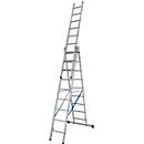 Multifunctionele ladder van aluminium 3 x 9 sporten