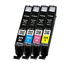 Multipack 4 Stück Canon Tintenpatrone CLI-551 cyan/magenta/gelb/schwarz, original