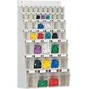 MultiStore, 44 opbergboxen, inhoud 107 l, B 600 x D 185 x H 960 mm, houten plaat &amp; polystyreen