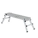 Munk Aluminium-Plattformleiter, klappbare Füsse, geriffelte Sprossen, rutschfest, max. 150 kg, Sprossenabstand 280 mm, 1300 x 285 x 500 mm