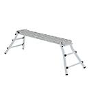 Munk Aluminium-Plattformleiter, klappbare Füsse, geriffelte Sprossen, rutschfest, max. 150 kg, Sprossenabstand 280 mm, 1730 x 285 x 700 mm