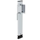 Munk ladderboomverlenging voor ladders, in hoogte verstelbaar tot 375 mm, geschikt voor ladderboomhoogte 85 mm, inclusief popnagels, zilver