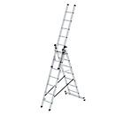 Munk multifunctionele ladder, 3-delig, nivello® dwarsbalken, stabiel &amp; duurzaam, 3x7 sporten