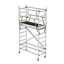 Munk Rollgerüst, Aluminium-Rundrohr, Arbeitshöhe bis 7,2 m, Fahrbalken 1.500 mm, GS-geprüft, DIN EN 1004, H 2,10 m