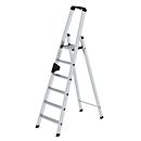 Munk trap, aluminium, enkelzijdige toegang, geribbelde treden, tot 150 kg, nivello® ladderschoenen, 6 treden
