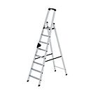 Munk trap, aluminium, enkelzijdige toegang, geribbelde treden, tot 150 kg, nivello® ladderschoenen, 8 treden