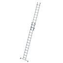 Munk trapladder, 2-delig, nivello® traverse, stabiel op ongelijke ondergrond, voor binnen en buiten, 24 treden