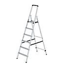 Munk trapladder, aluminium, 80 mm treden, max. 150 kg, antislip, conische geleiding, 235 mm tredeafstand, 70° helling, 6 treden