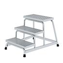 Munk-werkplatform, aluminium, gelaste buisconstructie, treden R 13, tredeoppervlak 550 x 300 mm, max. 150 kg, 3 treden 
