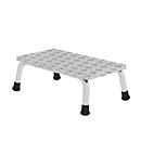 Munk-werkplatform, aluminium, gelaste buisconstructie, treden van trapplaat, antislip, tot 150 kg, tredeoppervlak B 550 x D 300 mm, 1 trede