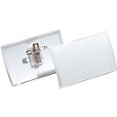 Name badges with metal combination clip, 54 x 90 mm, 25 pieces