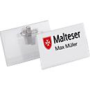 Name tag with combination clip, 40 x 75 mm, 25 pieces