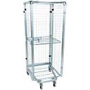 Nestbare metalen container, type antidiefstal, draagvermogen 500 kg, 1 tussenlegbord