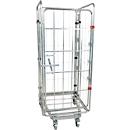 Nestbare rolcontainer, 4-zijdig, gegalvaniseerd, draagvermogen 500 kg, zonder tussenlegbord