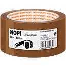 Nopi® Universal packing tape 4040, L 66 m x W 50 mm, brown, 6 rolls