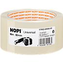 Nopi® Universele verpakkingstape 4040, L 66 m x B 50 mm, transparant, 6 rollen