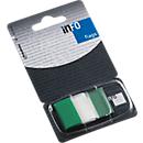 Notes auto-adhésives Flags INFO, 25 mm x 43 mm, 50 feuilles, vert transparent