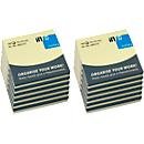 Notes auto-adhésives INFO, 75 mm x 75 mm, 12 x 100 feuilles