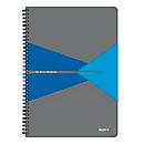 Notizbuch Leitz Office, Format A4, 90 karierte Blatt, lässt sich um 360° öffnen, Spiralbindung, Kunststoff-Einband, FSC®-zertifiziert, blau