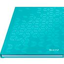 Notizbuch Leitz WOW, DIN A5, 80 karierte Blatt, Hardcover-Einband, FSC®-zertifiziert, eisblau