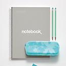 Notizbuch Miquelrius Emotions 1, A4, 80 Blatt kariert und blickdicht, gelocht, Spiralbindung, Hardcover, grau