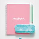 Notizbuch Miquelrius Emotions 1, A4, 80 Blatt kariert und blickdicht, gelocht, Spiralbindung, Hardcover, pink