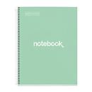 Notizbuch Miquelrius Emotions 1, DIN A4, 80 Blatt kariert und blickdicht, gelocht, Spiralbindung, Hardcover, mintgrün