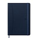 Notizbuch Oxford Signature, DIN A5, 80 Blatt, liniert, mit linkem Rand, Optik Paper®, dunkelblau
