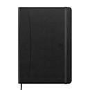 Notizbuch Oxford Signature, DIN A5, 80 Blatt, liniert, mit linkem Rand, Optik Paper®, schwarz