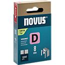 Novus Heftklammern Typ D, Länge 8 mm, Stahldraht, 1200 St.