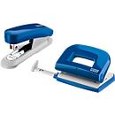 Novus hole punch - stapler SET Evolution Twin set fresh, blue