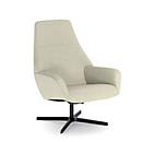 Nowy Styl Drehsessel Barrique, mit Armlehnen, B 540 x T 515 x H 410 mm, Polyesterbezug/Aluminium, braun/schwarz