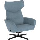 Nowy Styl Drehsessel Otuli, mit Armlehnen, Wippfunktion, B 510 x T 525 x H 455 mm, Polyesterbezug/Aluminium, denimblau/schwarz