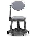 Nowy Styl Hocker BZOOM, Stoffbezug, bis 110 kg, Sitzmaße B 400 x T 410 x H 480 mm, Stoff/PP, grau/grau