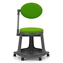 Nowy Styl Hocker BZOOM, Stoffbezug, bis 110 kg, Sitzmaße B 400 x T 410 x H 480 mm, Stoff/PP, grün/grau