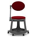Nowy Styl Hocker BZOOM, Stoffbezug, bis 110 kg, Sitzmaße B 400 x T 410 x H 480 mm, Stoff/PP, rot/grau