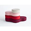 Nowy Styl Sitzsystem TAPA Round II, Stoff, modular, mit Drehmechanismus, B 1090 x H 620 mm, bordeaux/grau
