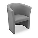 NowyStyl CLUB cocktailstoel, kunstleer (100% polyester), volledig gestoffeerd, zithoogte 455 mm, grijs