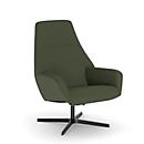 NowyStyl Drehsessel Barrique, mit Armlehnen, Rückenlehne neigungsverstellbar, B 540 x T 515 x H 410 mm, Polyesterbezug/Aluminium, forest dunkelgrün/schwarz