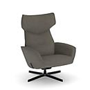 NowyStyl fauteuil pivotant Otuli, avec accoudoirs, fonction bascule, L 510 x P 525 x H 455 mm, housse polyester/aluminium, gris tourterelle/noir