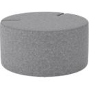 NowyStyl Pouf Tri.Ply M, modulable, tissu blazer, ø 85 cm, gris