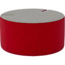 NowyStyl Pouf Tri.Ply M, modulable, tissu blazer, ø 85 cm, gris/rouge